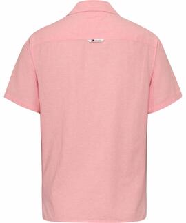 CAMISA LINEN BLEND CAMP REGULAR FIT ROSA