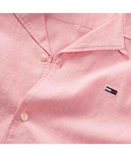 CAMISA LINEN BLEND CAMP REGULAR FIT ROSA