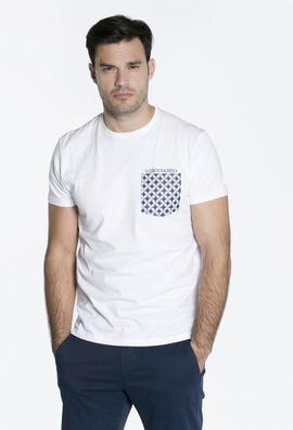 CAMISETA H BOLSILLO LISO BLANCA