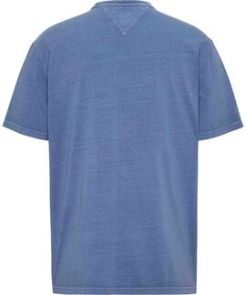 CAMISETA WASHED BADGE REGULAR FIT AZUL