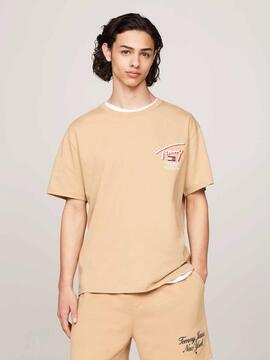 CAMISETA 3D STREET SIGNATURE REGULAR FIT BEIGE