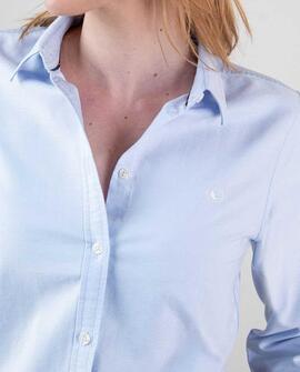 CAMISA OXFORD CELESTE