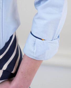 CAMISA OXFORD CELESTE