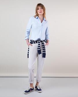 CAMISA OXFORD CELESTE