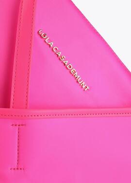 BOLSO SHOPPER NYLON FLUOR FUCSIA