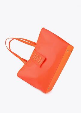 BOLSO SHOPPER NYLON FLUOR NARANJA