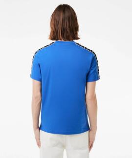 CAMISETA LACOSTE REGULAR FIT AZUL CON CINTA DEPO