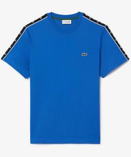 CAMISETA LACOSTE REGULAR FIT AZUL CON CINTA DEPO