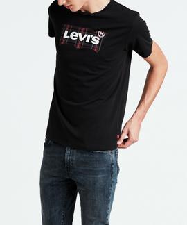 HOUSEMARK GRAPHIC TEE HM PLAID FILL D0 BLACK