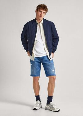 BERMUDA VAQUERA TAPER SHORT RH7 WISER WASH CON ROTOS