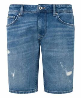 BERMUDA VAQUERA TAPER SHORT RH7 WISER WASH CON ROTOS