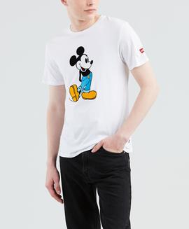 GRAPHIC SETIN NECK 2 MICKEY FRONT BACK WHITE