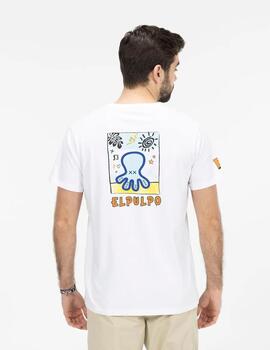 CAMISETA ESTAMPADO ARTISTICO BLANCA