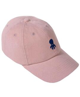 GORRA LAVADA ELPULPO LOGO BÁSICO ROSA