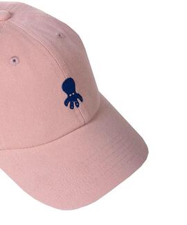 GORRA LAVADA ELPULPO LOGO BÁSICO ROSA