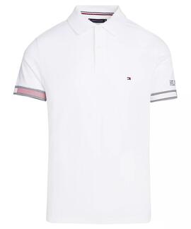 POLO FLAG CUFF SLIM FIT BLANCO