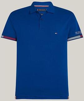 POLO FLAG CUFF SLIM FIT AZUL ROYAL