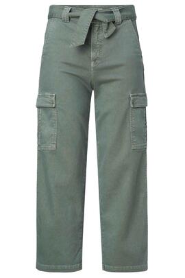 PANTALON VAQUERO CARGO FAITH PUSH IN CROPPED CON CINTURÓN