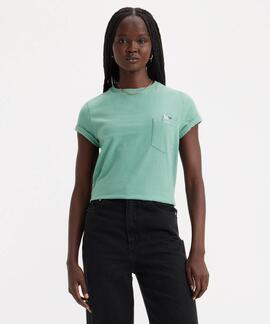 CAMISETA LEVI’S® GR MARGOT VERDE CON BOLSO EN EL PECHO