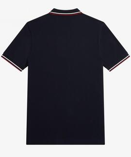 POLO TWIN TIPPED M3600 T55 NAVY / SNOW WHITE / BURNT RED