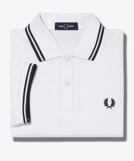 POLO TWIN TIPPED M3600 200 WHITE / BLACK / BLACK