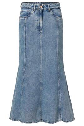 FALDA VAQUERA MIDI SLIM FIT EN DENIM LYOCELL AZUL