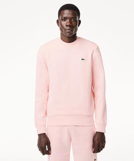 SUDADERA JOGGER LACOSTE EN ALGODÓN CEPILLADO ROSA