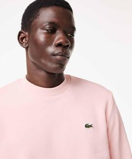 SUDADERA JOGGER LACOSTE EN ALGODÓN CEPILLADO ROSA