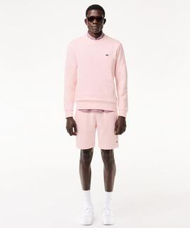 SUDADERA JOGGER LACOSTE EN ALGODÓN CEPILLADO ROSA