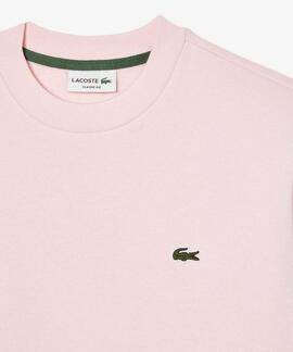 SUDADERA JOGGER LACOSTE EN ALGODÓN CEPILLADO ROSA