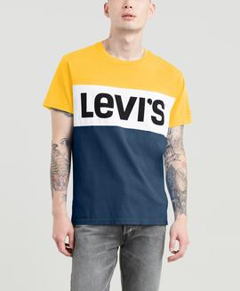 SS COLORBLOCK TEE COLORBLOCK OLD GOLD