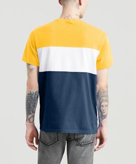 SS COLORBLOCK TEE COLORBLOCK OLD GOLD