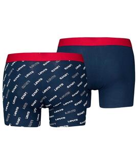 BOXER LEVI'S® MEN LOGO AOP BOXER BRIEF BLUE / WHITE / RED