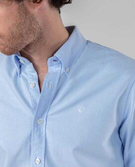 CAMISA PIN POINT OXFORD CELESTE