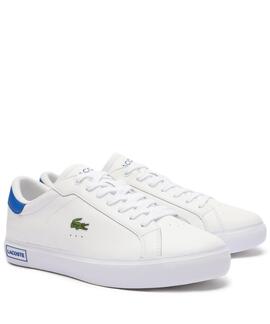 ZAPATILLAS LACOSTE CARNABY PRO LEATHER BLANCO Y AZUL ROYAL