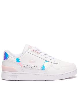 ZAPATILLAS LACOSTE T-CLIP PASTEL BLANCO Y ROSA