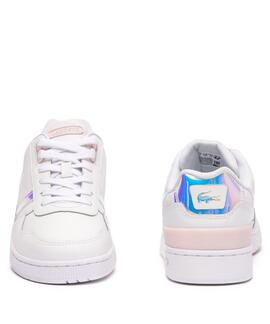 ZAPATILLAS LACOSTE T-CLIP PASTEL BLANCO Y ROSA