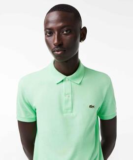 POLO LACOSTE SLIM FIT UYX VERDE CLARO