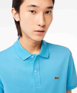 POLO LACOSTE SLIM FIT IY3 AZUL