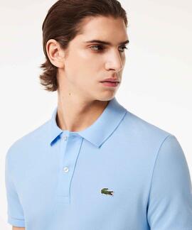 POLO LACOSTE SLIM FIT HBP CELESTE