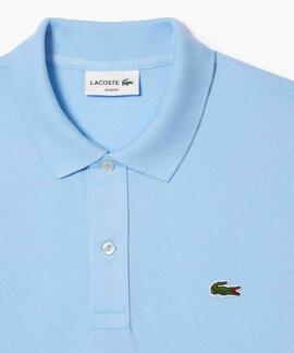 POLO LACOSTE SLIM FIT HBP CELESTE