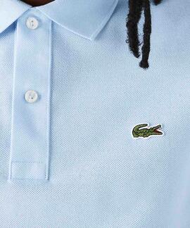 POLO LACOSTE SLIM FIT HBP CELESTE