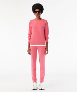 SUDADERA JOGGER DE MUJER LACOSTE EN FELPA ROSA