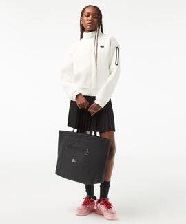 SUDADERA DE MUJER LACOSTE SPORT LOOSE FIT BLANCA