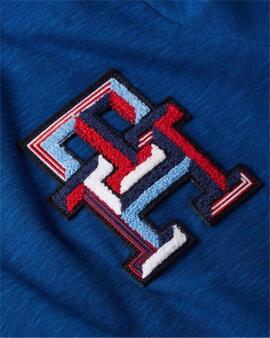 CAMISETA MONOGRAM BADGE REGULAR FIT AZUL ROYAL