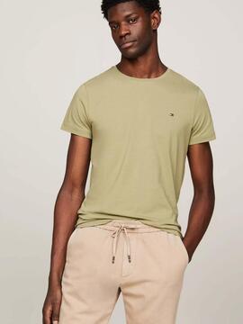 CAMISETA STRETCH SLIM FIT VERDE OLIVA