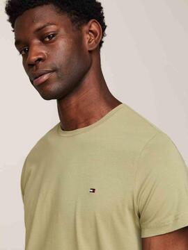 CAMISETA STRETCH SLIM FIT VERDE OLIVA