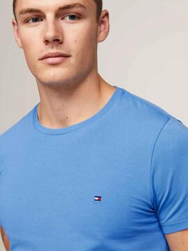 CAMISETA STRETCH SLIM FIT AZUL