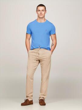 CAMISETA STRETCH SLIM FIT AZUL