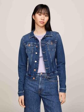 CAZADORA VAQUERA VIVIANNE SLIM FIT BH0151 EN DENIM AZUL